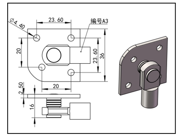扁接方型底座1